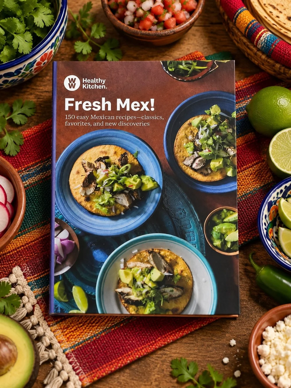 Best Of Weight Watchers! Fresh Mex! Cookbook - Blue and Brown Cover